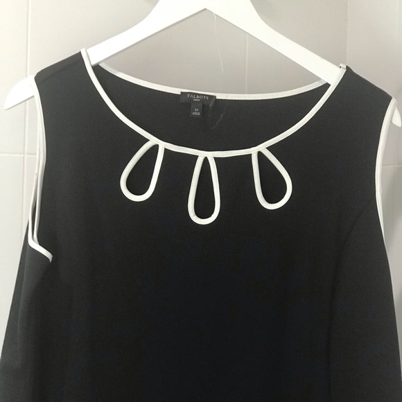 Talbots Scallop Keyhole Neck Jersey Sleeveless Top - Picture 4 of 11